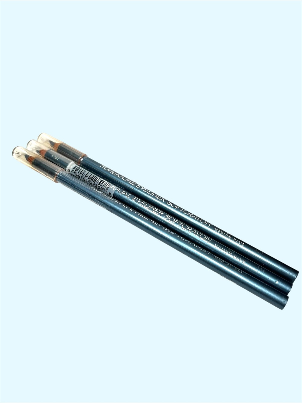 Love My Eyes Lot Of 3 Kohlkajal Soft Crayon Eyeliner Medium Blue #807 New